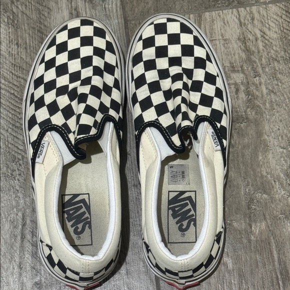 Vans Black and White Checkerboard Slip-Ons - Picture 4 of 8